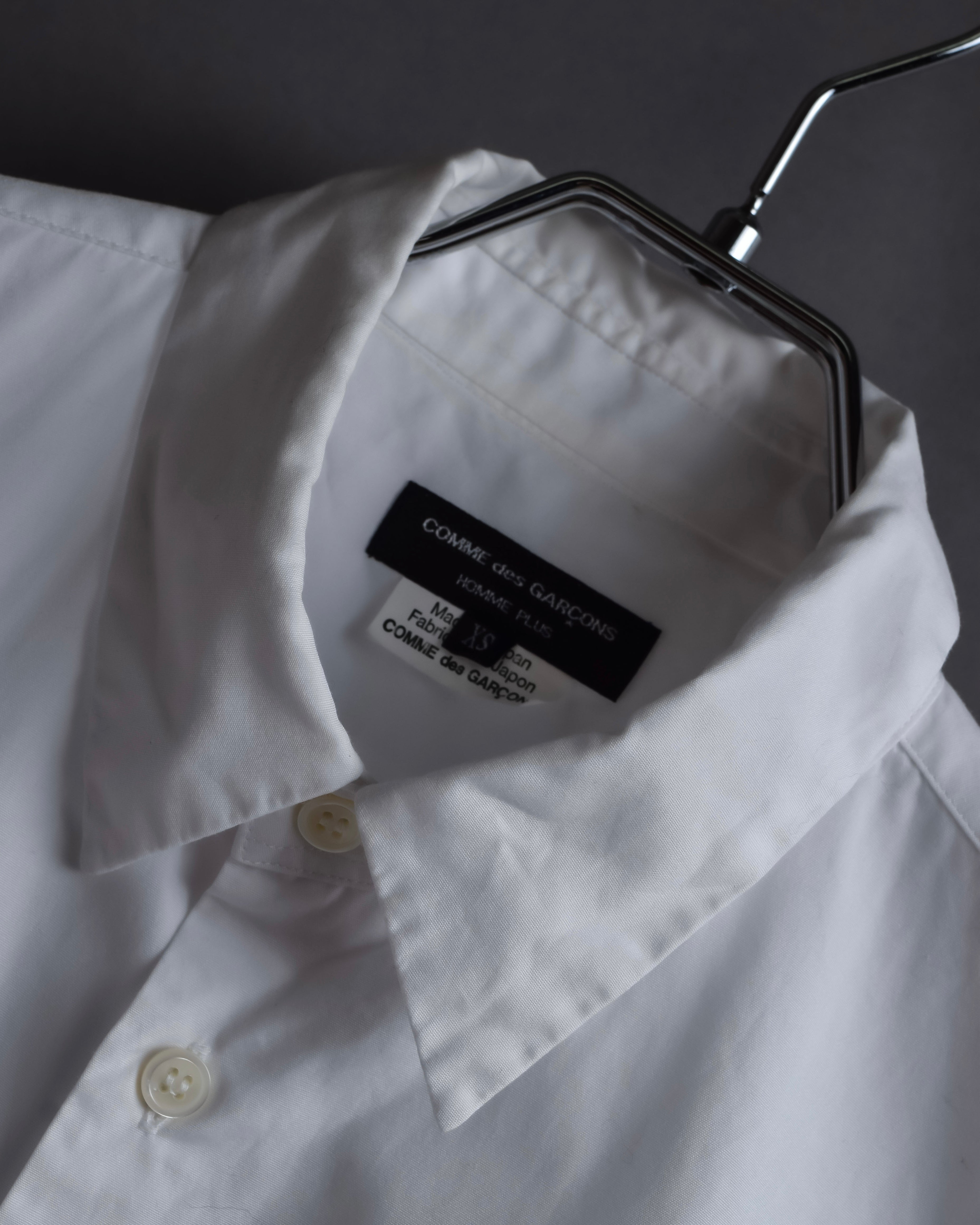 "COMME des GARCONS HOMME PLUS" 15SS Ripped cutting design cotton shirt