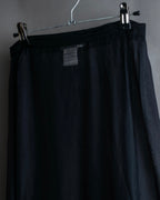 "YOHJI YAMAMOTO" 1996SS Double zipper design sheer rayon flare skirt
