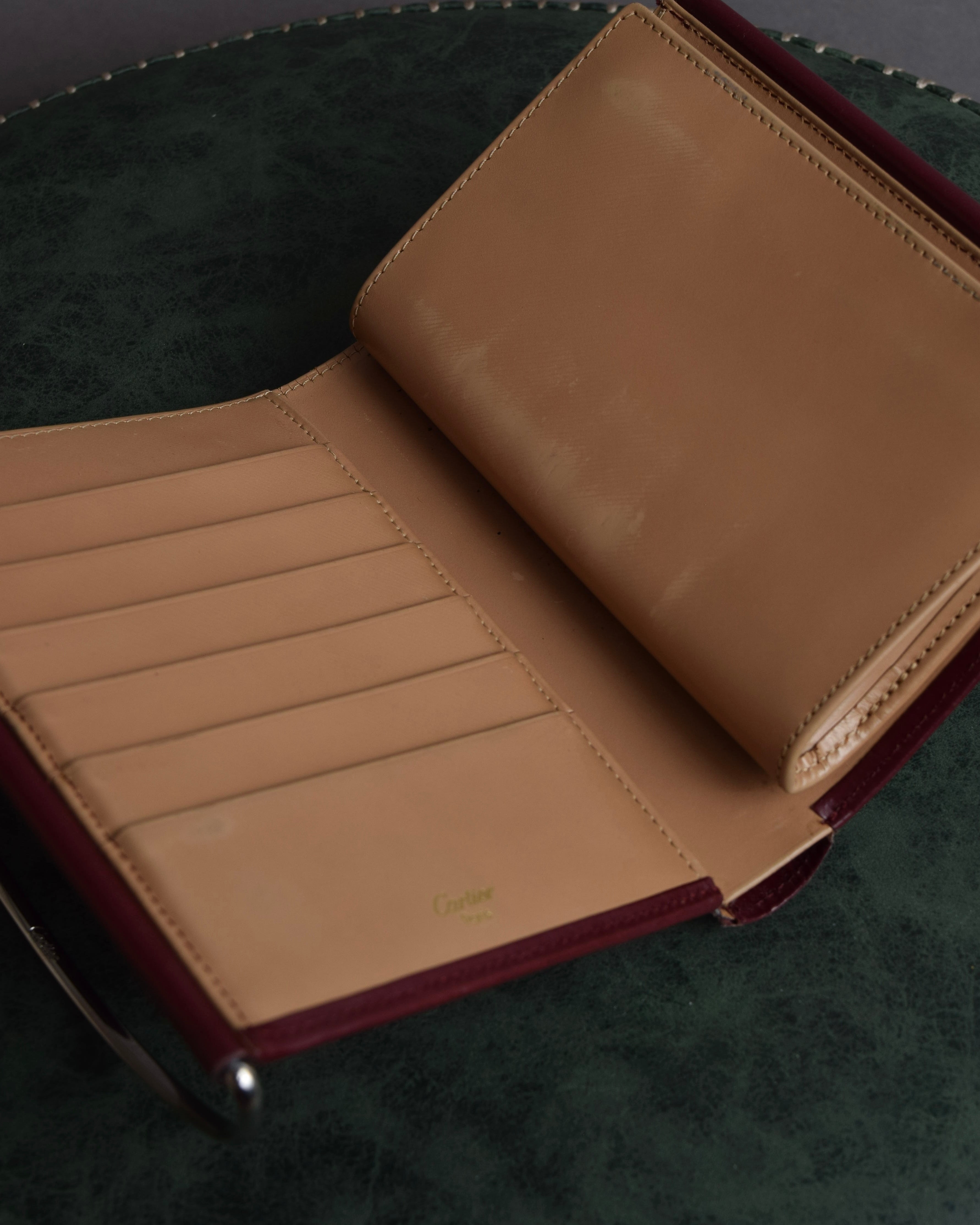 "Cartier" Curved handle design leather wallet bag