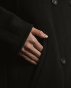 Abrigo de lana virgen de doble botonadura de los años 90-00 de "Max Mara"