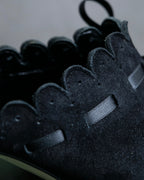 "BALENCIAGA" Ribbon design suede heel mules