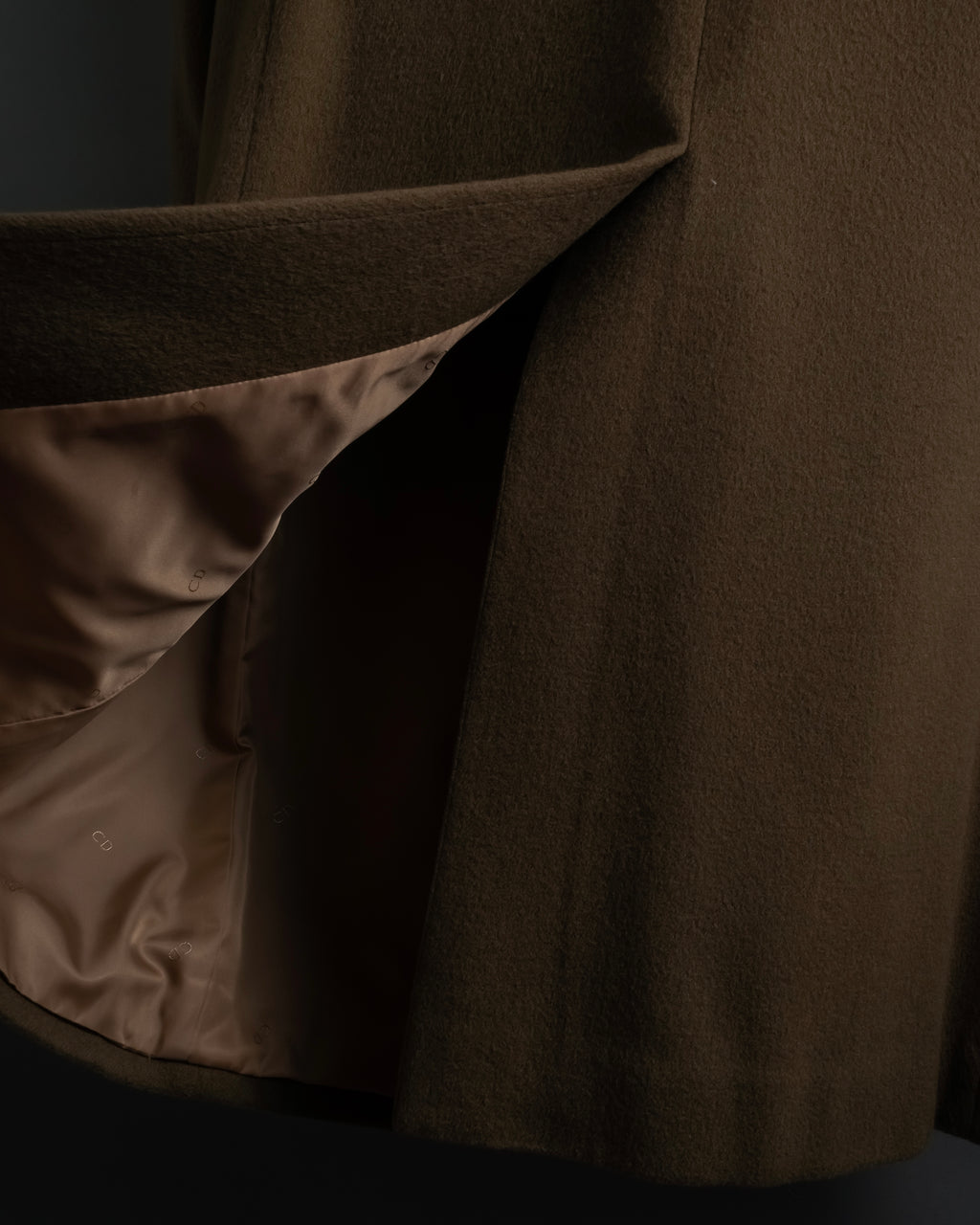 "CHRISTIAN DIOR MONSIEUR" 80's-90's Classic tailored wool melton chester coat