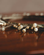 -SPECIAL- "CHANEL" 90's-00's Sculptural pearl fringe choker necklace