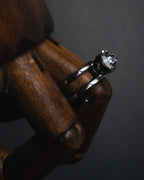 "Christian Dior" 00’s industrial solitaire crystal signet ring