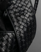 "BOTTEGA VENETA" Intrecciato style wide leather belt