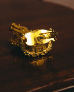 "Yves Saint Laurent" 80's-90's Emerald green clip-on earrings