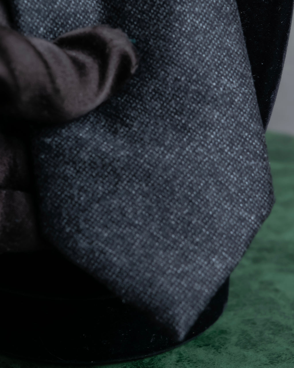 "PRADA" Heather gray wool narrow neck tie