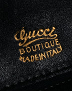 "GUCCI" 70’s boutique push lock box calf shoulder bag