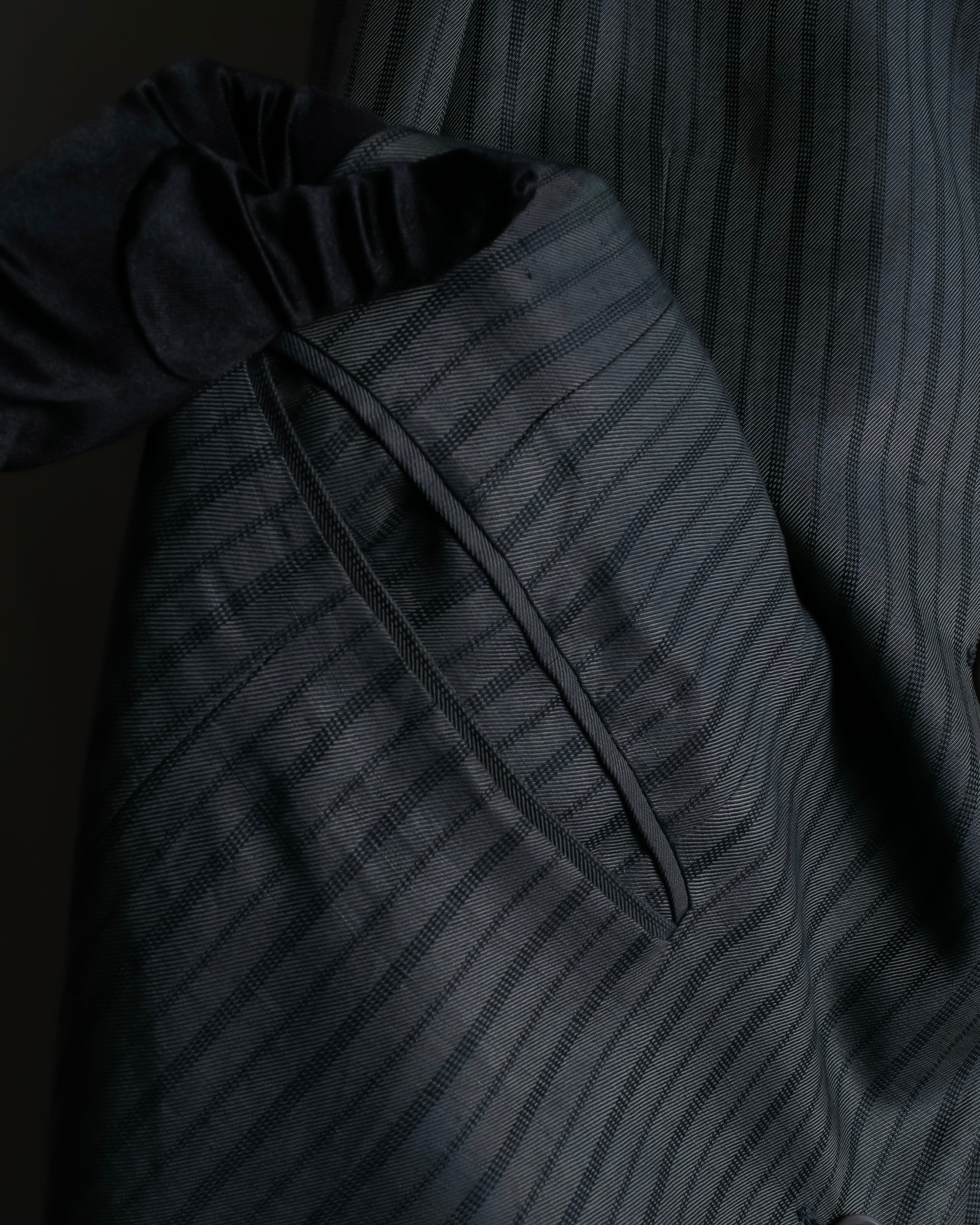 "Acne Studios" Antique design long striped coat