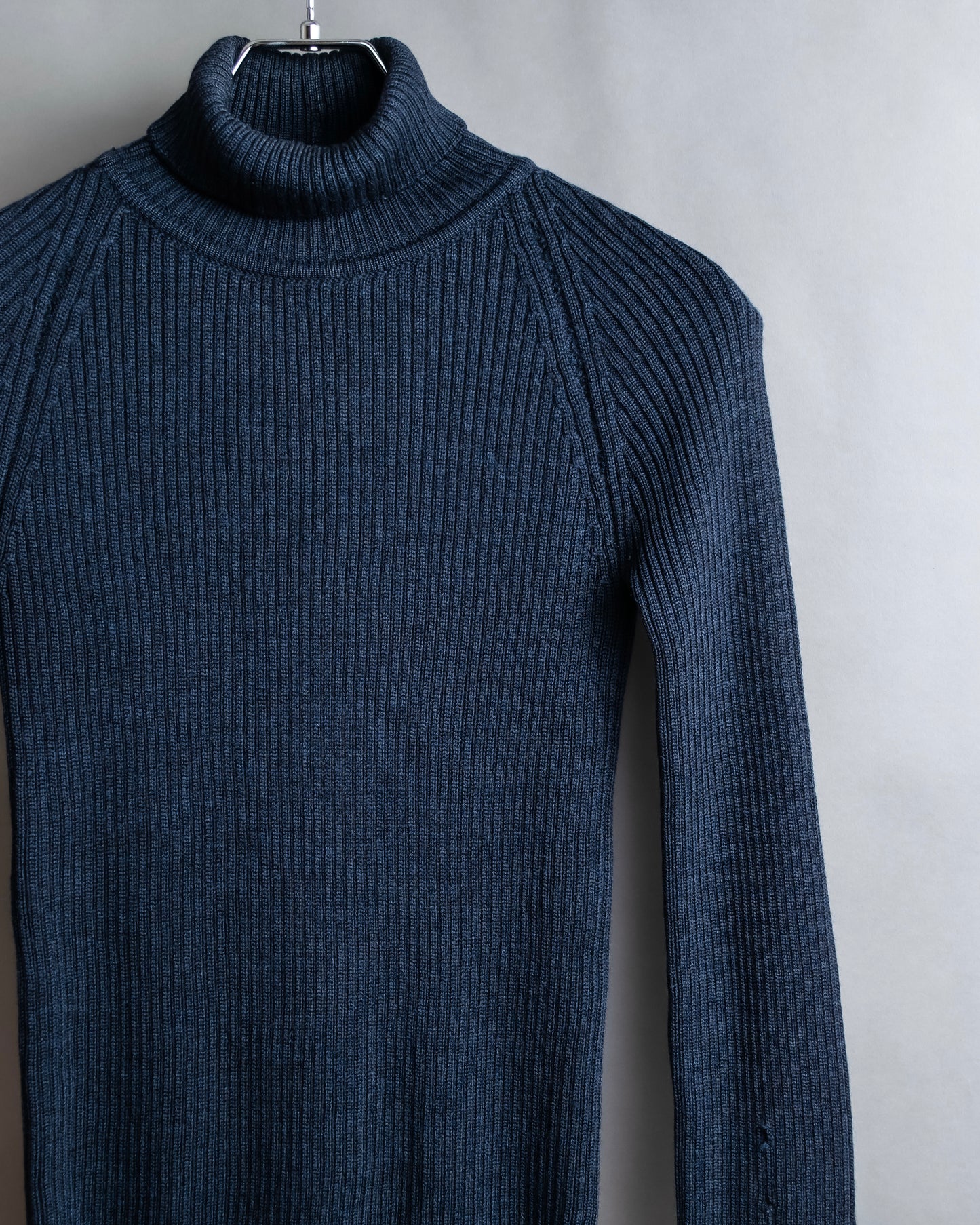 "GUCCI" Ribbed turtleneck fleece wool knit