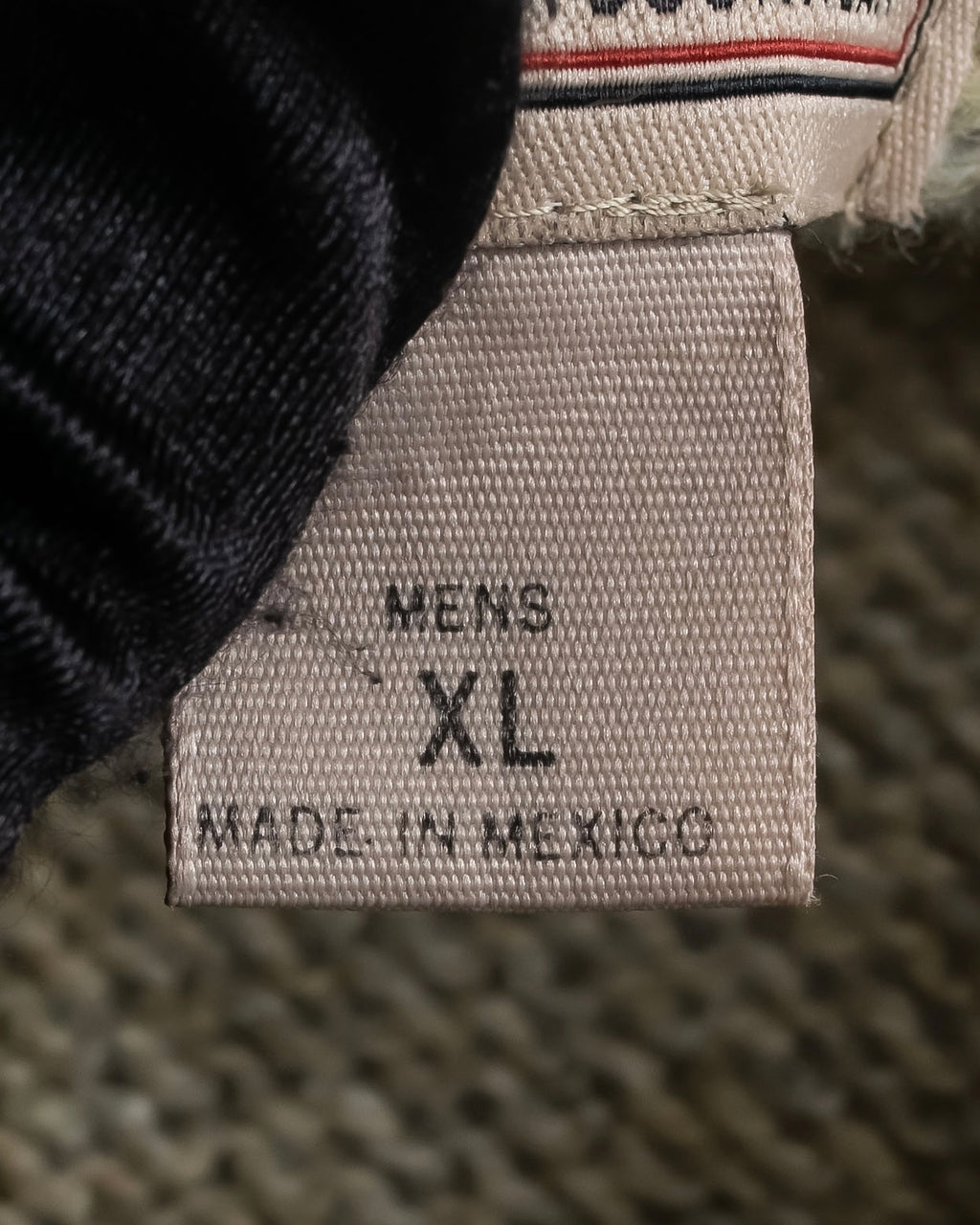 "Vintage oversized ribbed V-neck knit pullover"