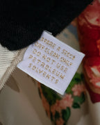 “GUCCI” 80’s-90’s Floral logo silk scarf