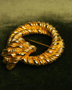 "Christian Dior" 80's-90's Sculptural gold tone brooch