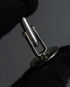 "Tiffany&Co" Button motif design silver cufflinks