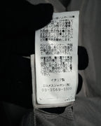 “HERMES” 2000’s Lambskin trimmed high gauge wool cardigan