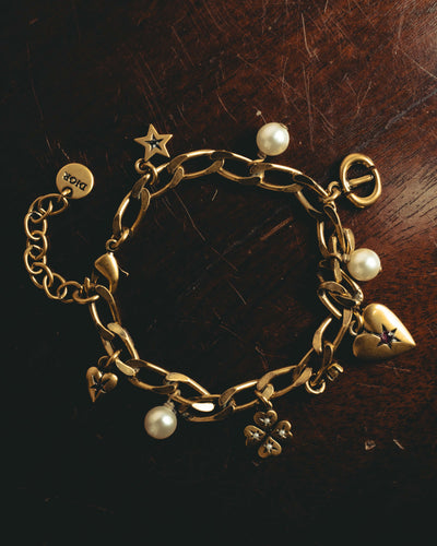 “DIOR” 2024-25 Lucky charms heart and clover bracelet