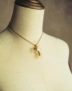 "Christian Dior" 70's-80's Sculptural leaf pendant necklace