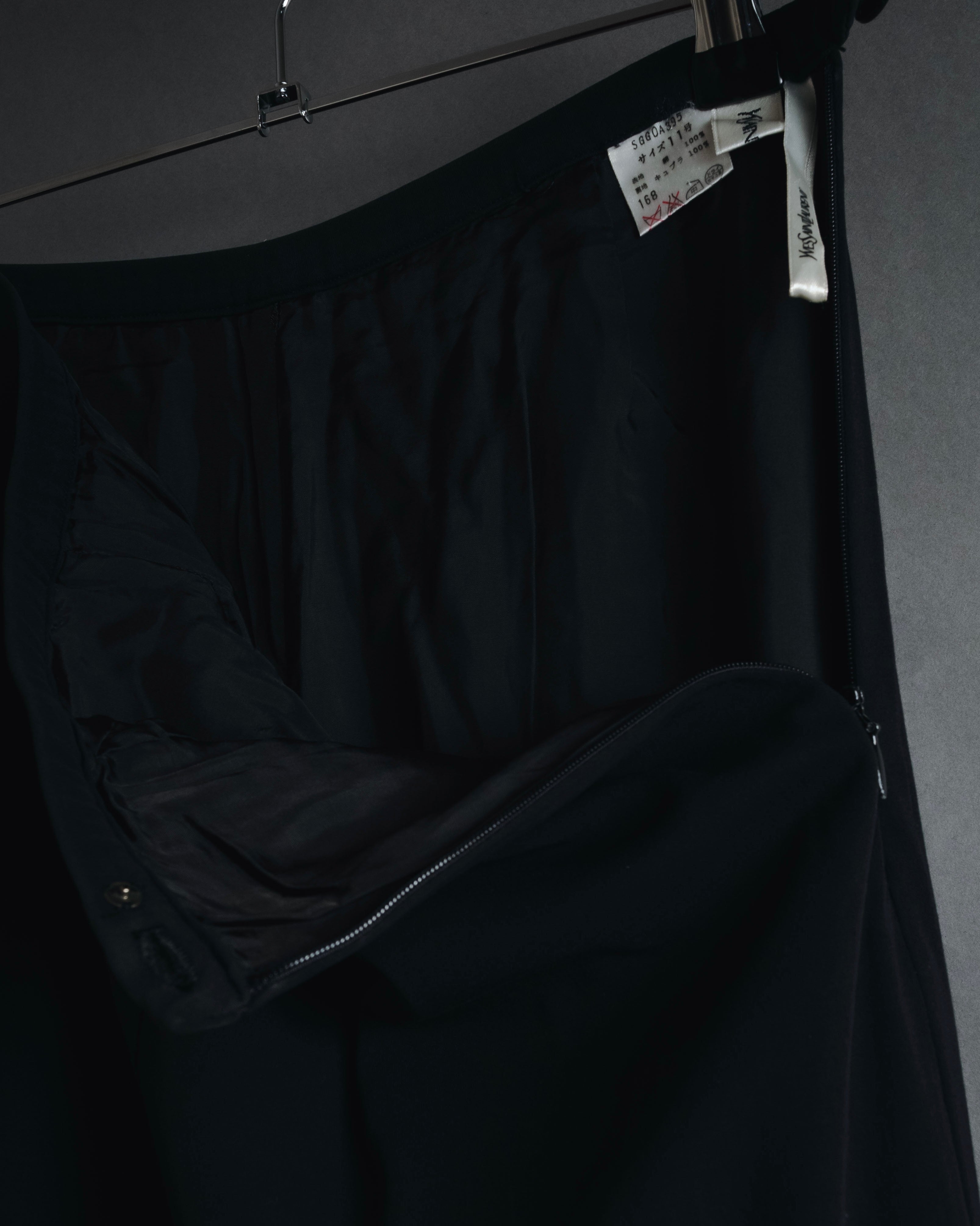 "YVES SAINT LAURENT" Elegant draped tailored slacks