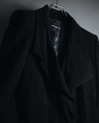 "GIORGIO ARMANI" Large collar draped lamb leather jacket