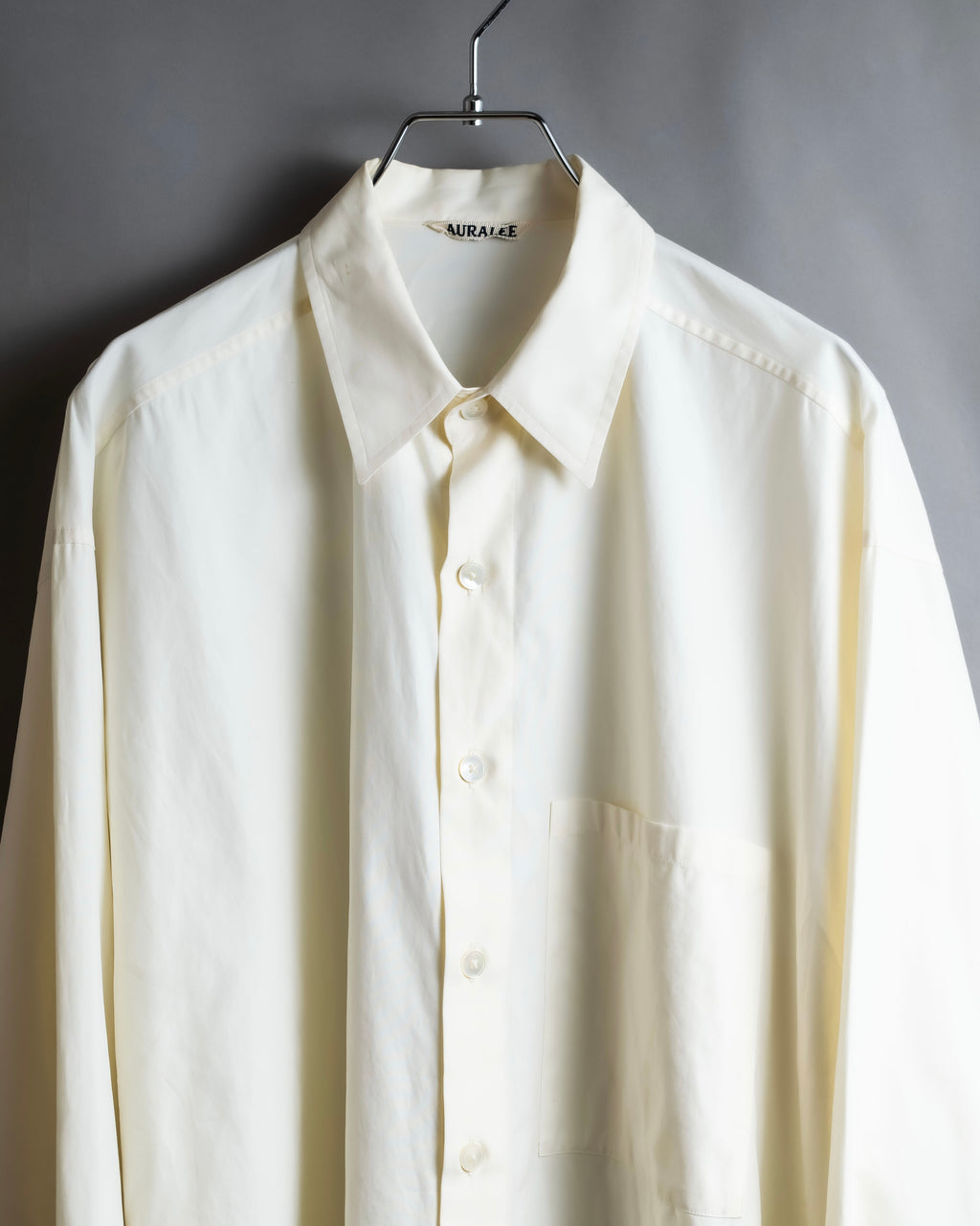 "AURALEE" Oversized, high quality cotton shirt