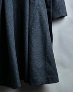 "RUIRUE BOUTIQUE" Shawl collar flare silhouette coat