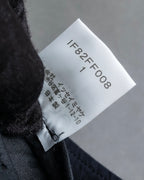 "ISSEY MIYAKE FETE" Fabric change stripe pattern wide slacks