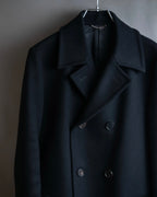 "JOHN LAWRENCE SULLIVAN"
 Large lapel double-breasted mid length coat