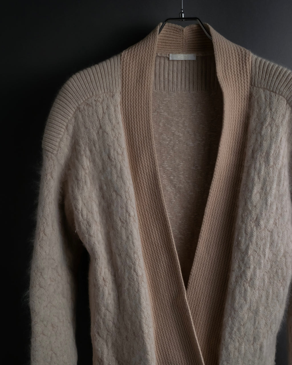 "Chloe" Angora mix standing up long cardigan