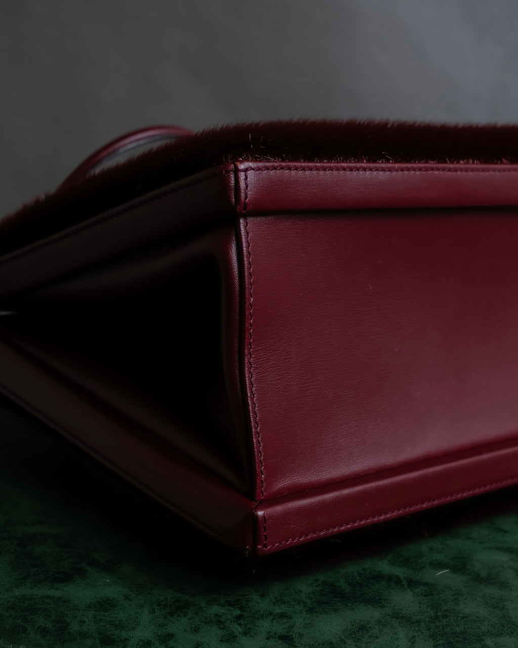 "LOEWE" Seal fur leather hand bag