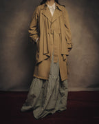 -SPECIAL- “HERMÈS” 90’s-00’s Margiela era draped wool trench coat