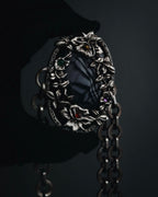 "VALENTINO GARAVANI" 2010’s dark romantic statement necklace＆belt