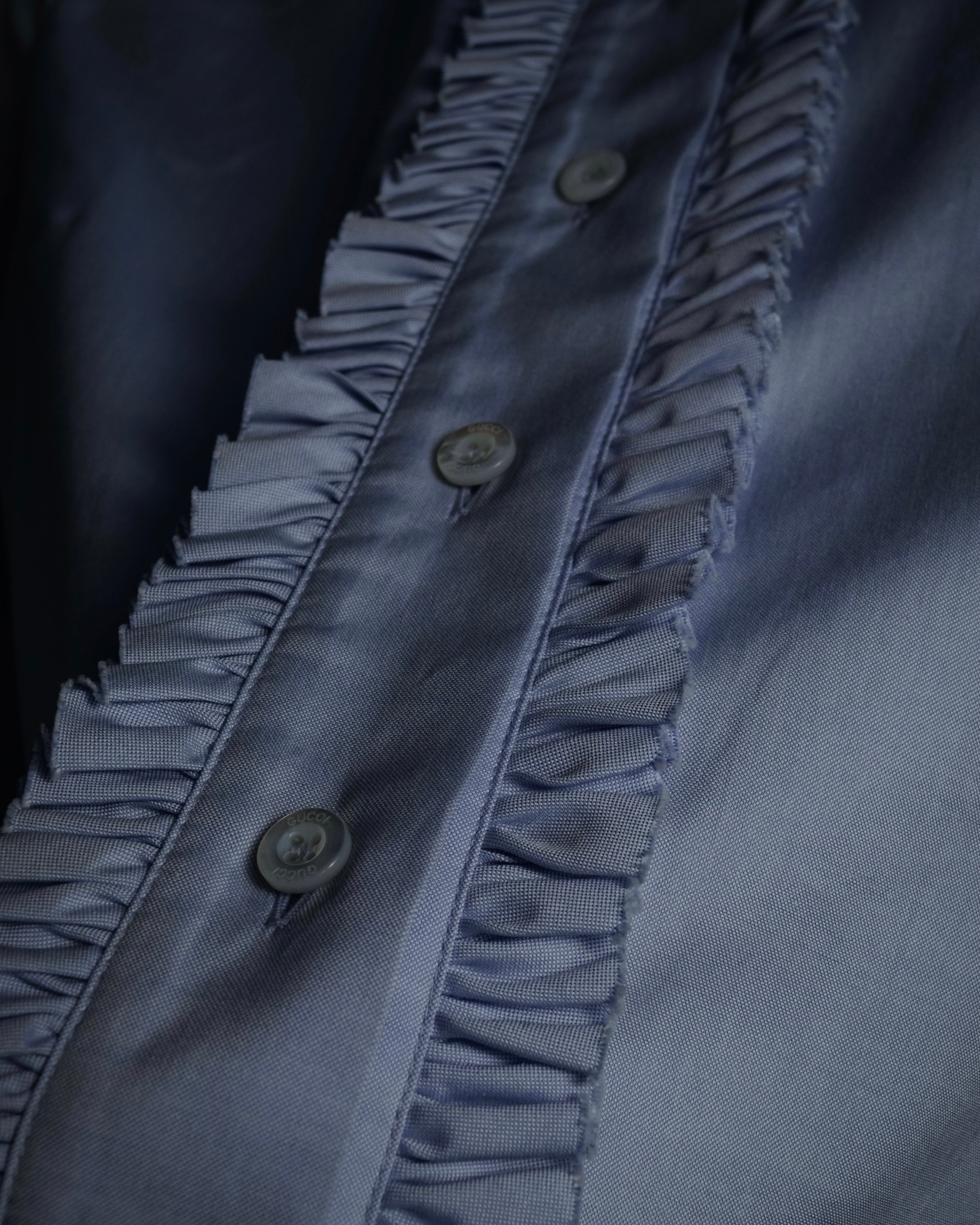 “GUCCI” 2015-2016 Ruffled collar cotton shirt