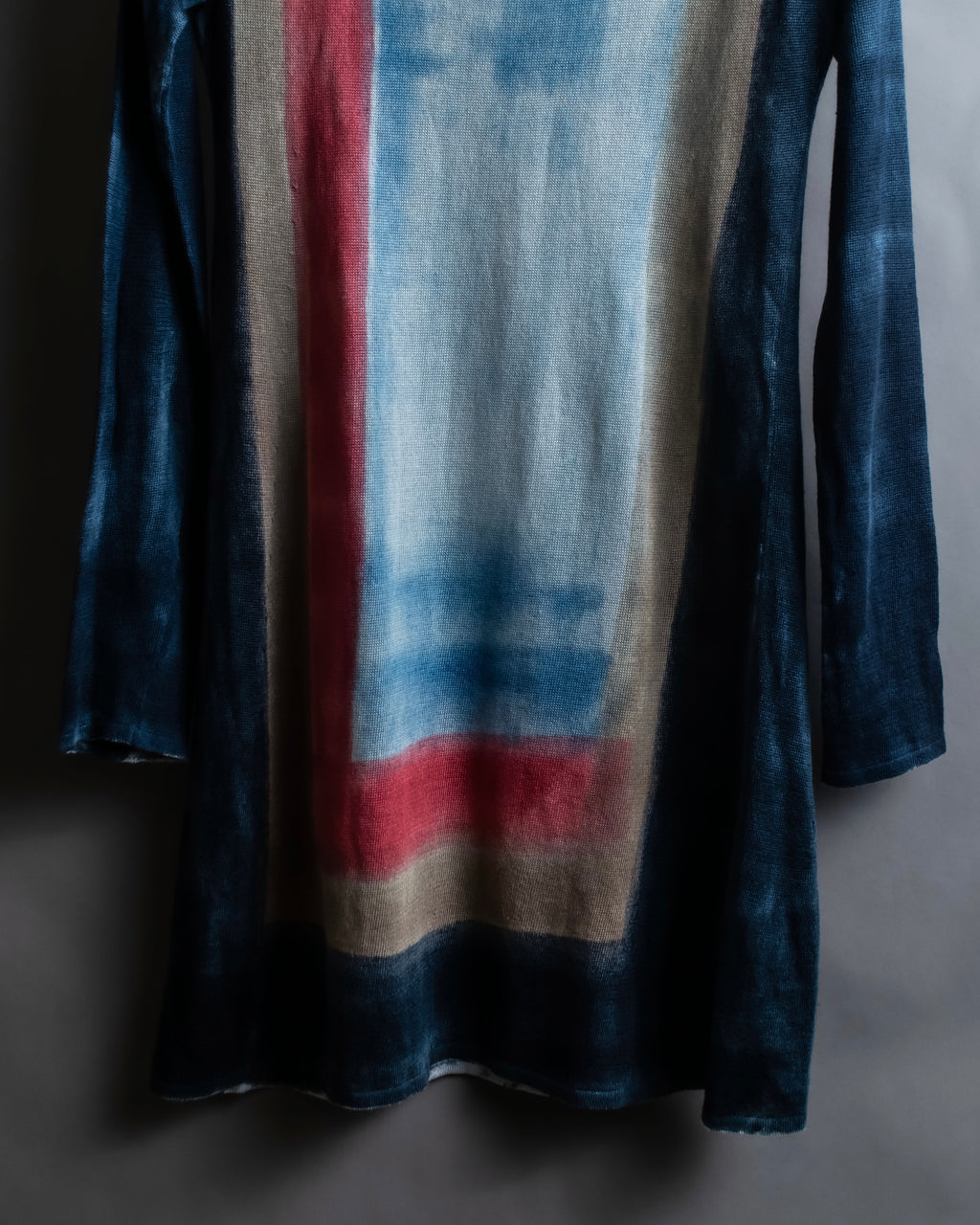 "Loro Piana" Hand-painted gradient knit tunic