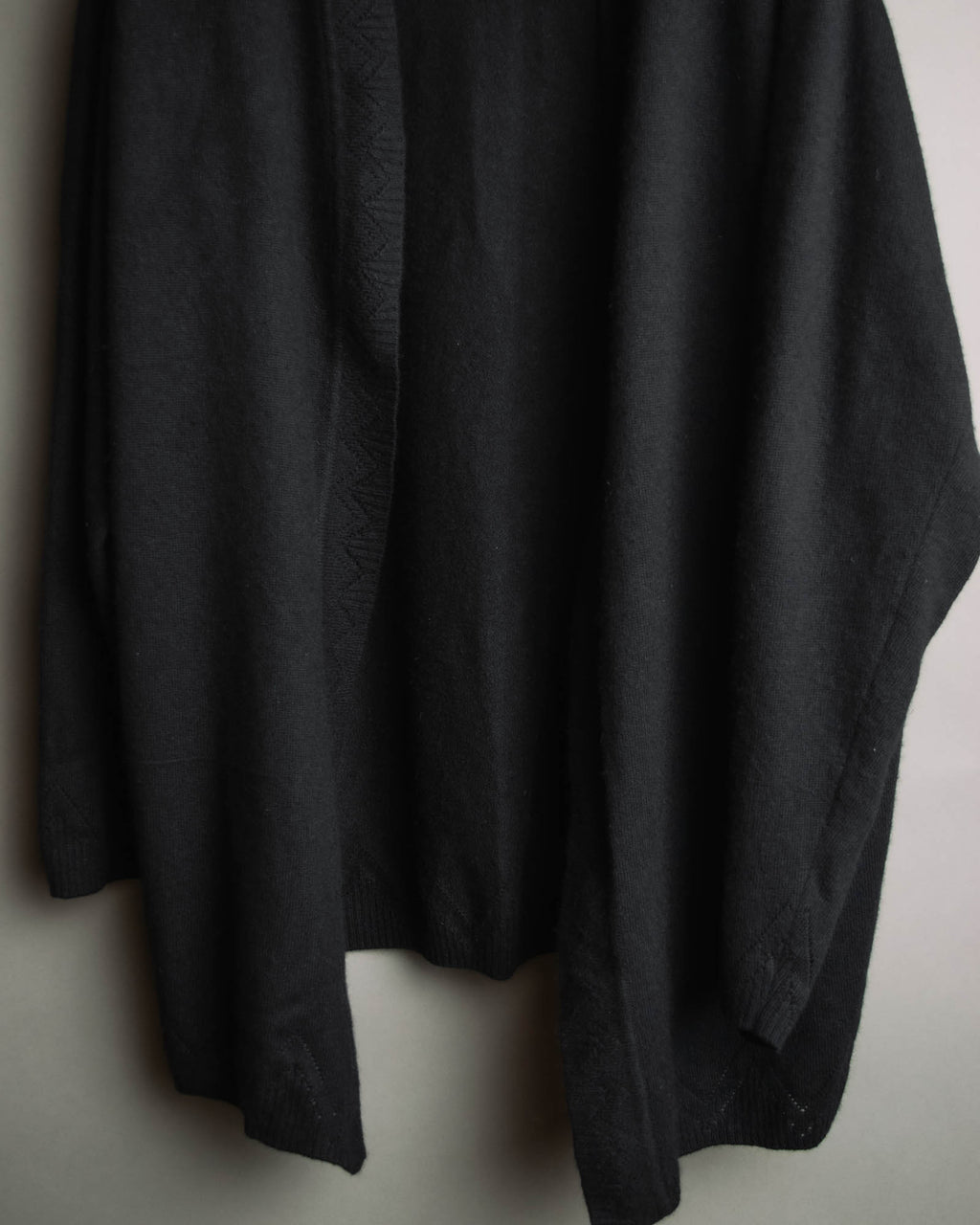 "Christian Dior" 90's-00's Open front wool silk pointelle knit cardigan