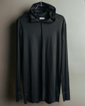 "Dior" 00's Vintage minimalist full-zip jersey hooded sweatshirt