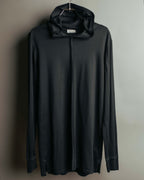 "Dior" 00's Vintage minimalist full-zip jersey hooded sweatshirt