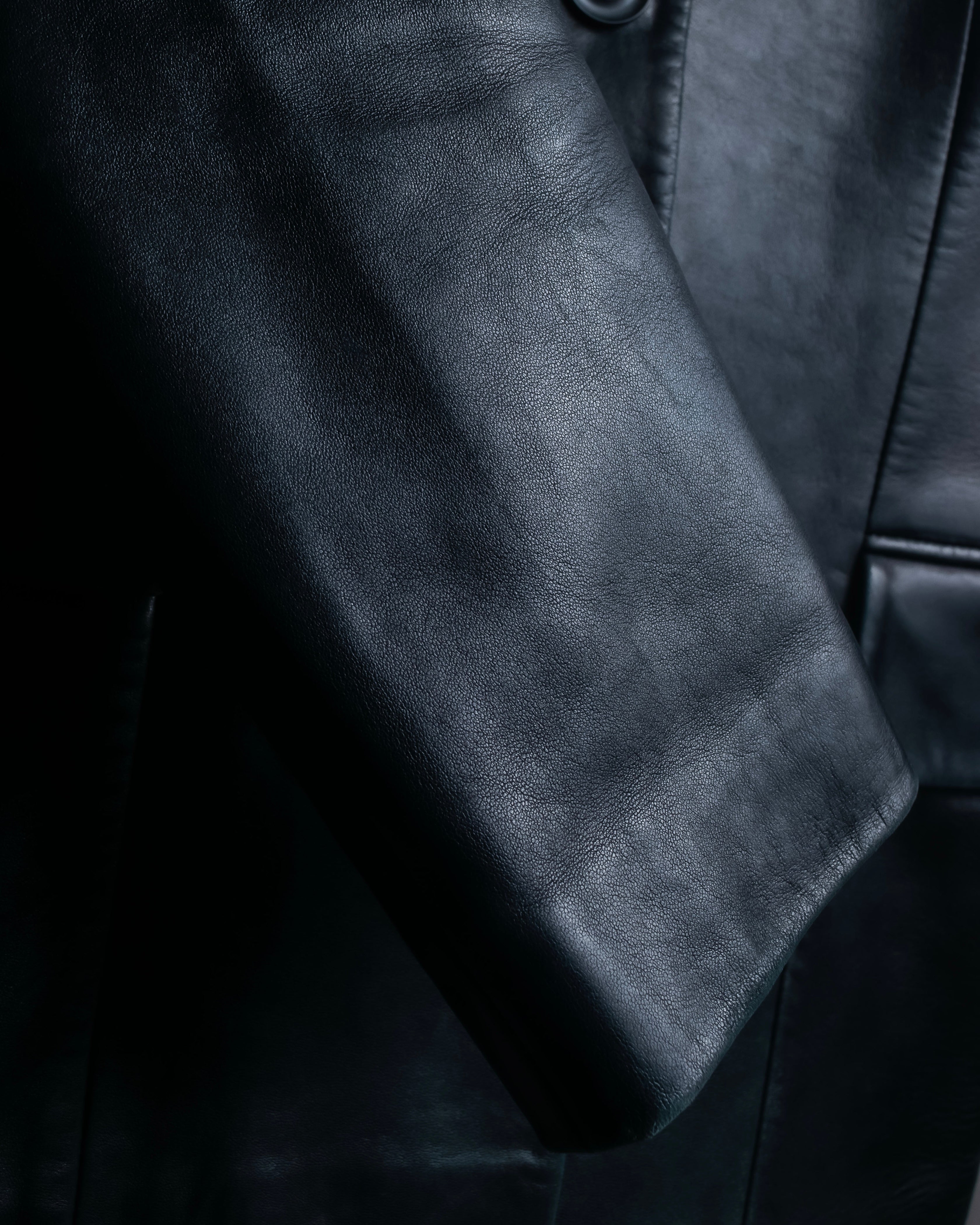 "GUCCI" Box silhouette calf leather tailored jacket