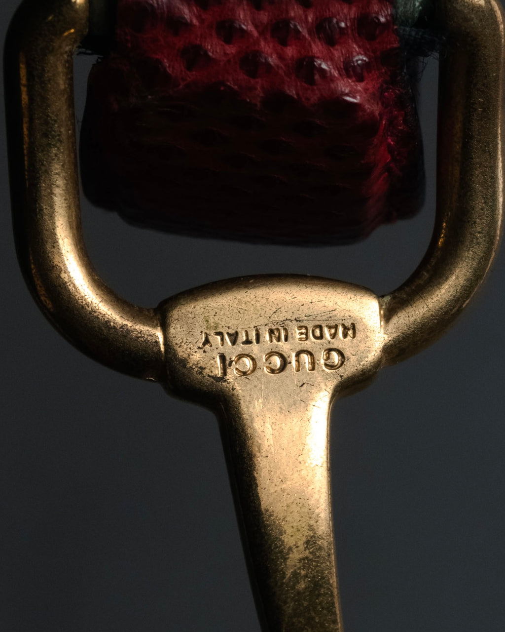 “GUCCI” 90’s-00’s Horsebit lizard leather bangle