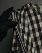 “tricot COMME des GARÇONS” 00’s-10’s Asymmetric gingham draped top
