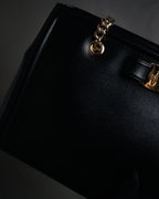 “Salvatore Ferragamo” 2010’s Vara chain leather tote bag