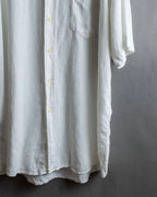 "HUGO BOSS" Linen oversized half sleeve button down shirt