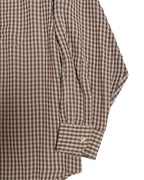 Giorgio Armani/ Houndstooth Check Pattern Summer Wool Shirt