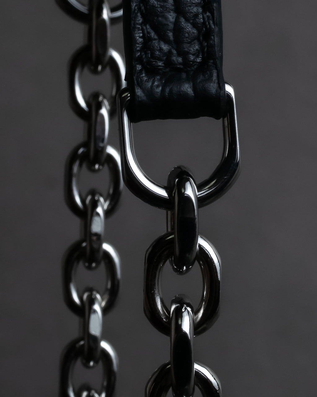 "MAISON MARGIELA" Grained leather chain wallet bag