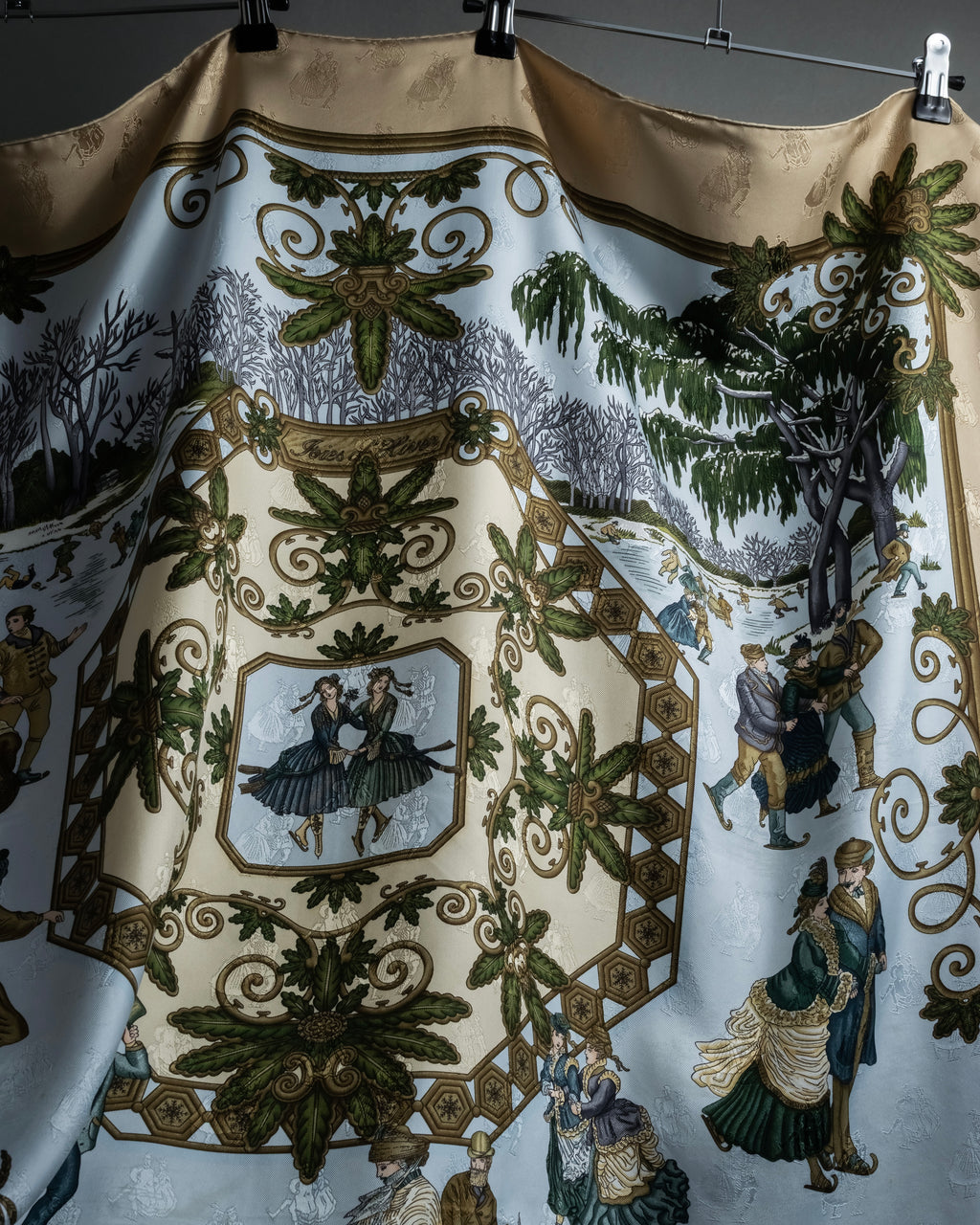 "HERMES" Carré 90 Joies d’Hiver Winter Pleasures silk scarf