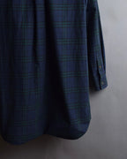 "BURBERRY" Tartan check pattern frill shirt