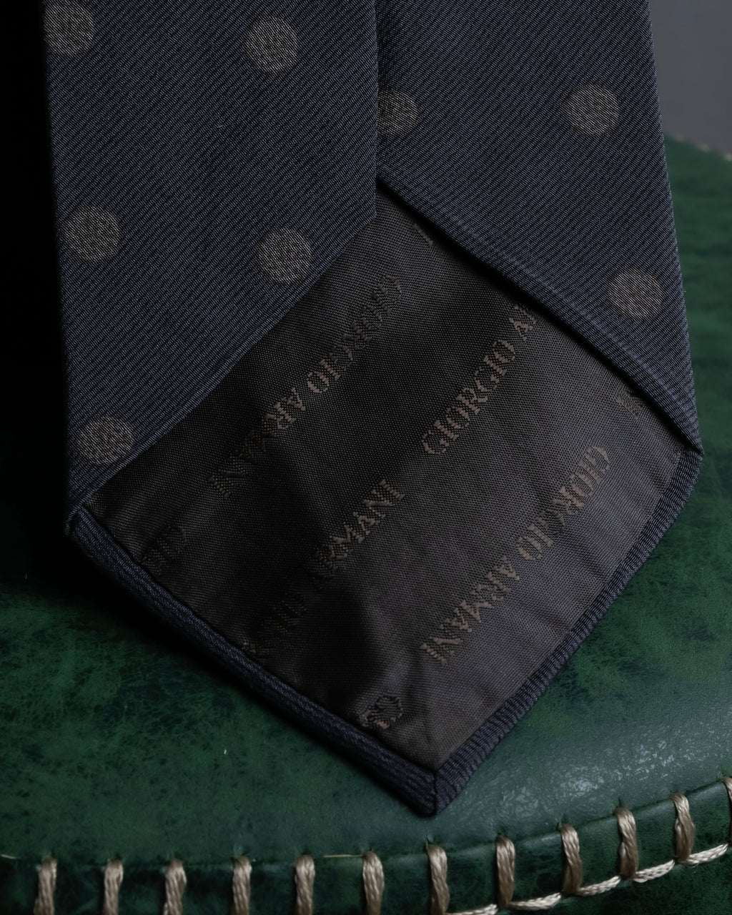"GIORGIO ARMANI" Dot pattern silk  necktie