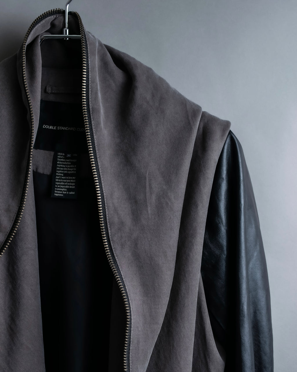 “DOUBLE STANDARD CLOTHING” Designed sleeve hooded middle coat