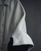 "GUCCI" 90’s-00’s Minimal fleece gold buttons jacket