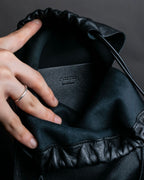 “JIL SANDER” Fringe detail flat drawstring shoulder bag