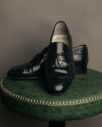 "GUCCI" 80's Vintage anchor motif tassel leather loafers